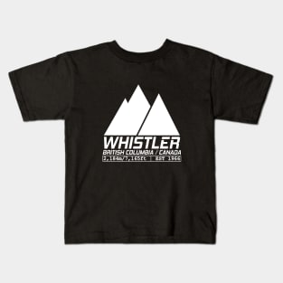 Ski Whistler British Columbia Canada Skiing and Snowboarding Kids T-Shirt